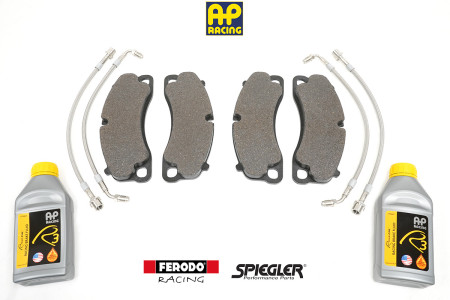 Essex Brake Pad, Line, Fluid Bundle - Front Porsche 991 Carrera S GTS AP 350mm Iron Discs